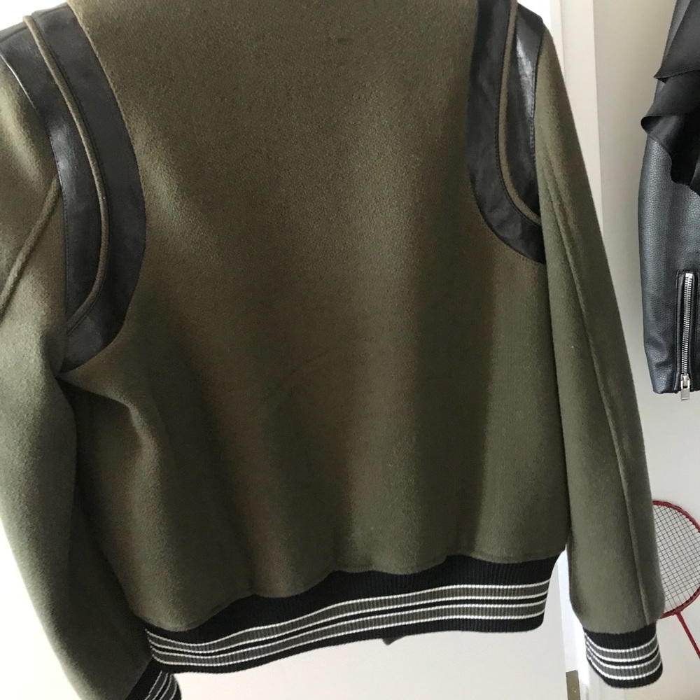 SAINT LAURENT BOMBER CLASSIC OLIVE GREEN - Picture 5 of 8